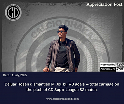 No mercy shown in the CD Super League S2 match 𝗗𝗲𝗹𝘂𝗮𝗿 𝗛𝗼𝘀𝗲𝗻 ran riot with a 7-0 goal thrashing of 𝗠𝗶 𝗝𝗼𝘆.